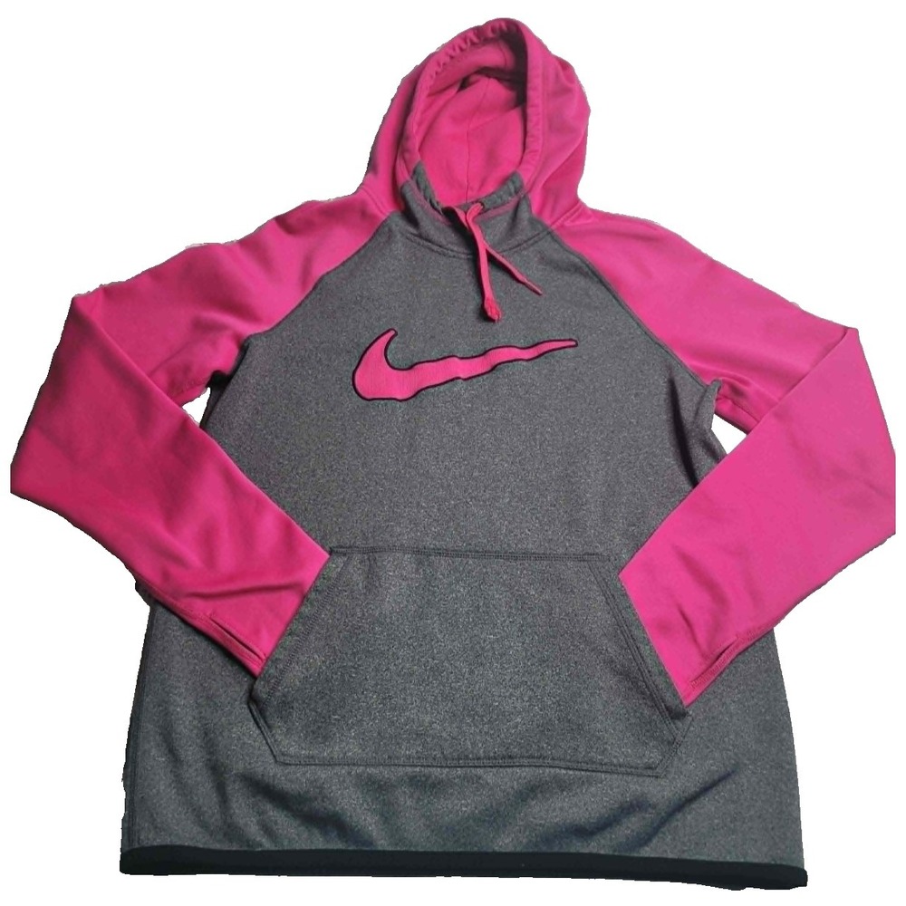 Nike Therma Fit Hoodie Gray Pink Women's Small